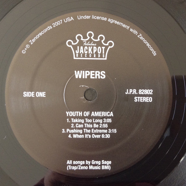 Wipers : Youth Of America (LP, Album, Ltd, RE, RM)