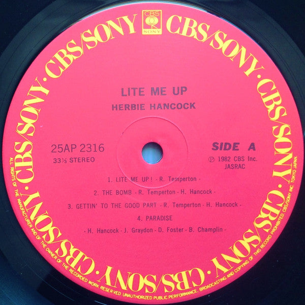 Herbie Hancock = ハービー・ハンコック* : Lite Me Up = ライト・ミー・アップ (LP, Album)