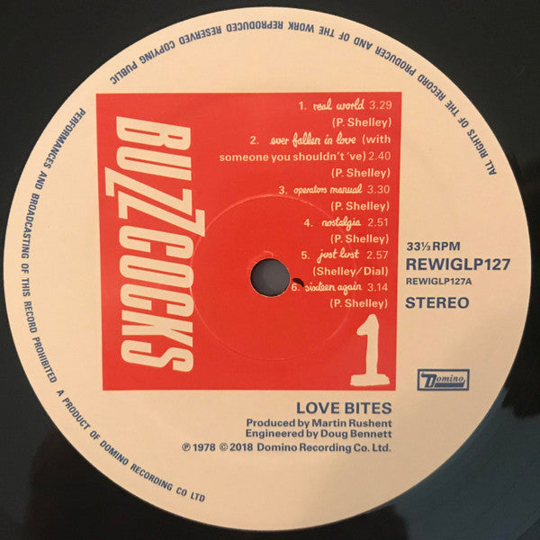 Buzzcocks : Love Bites (LP, Album, RE, Emb)