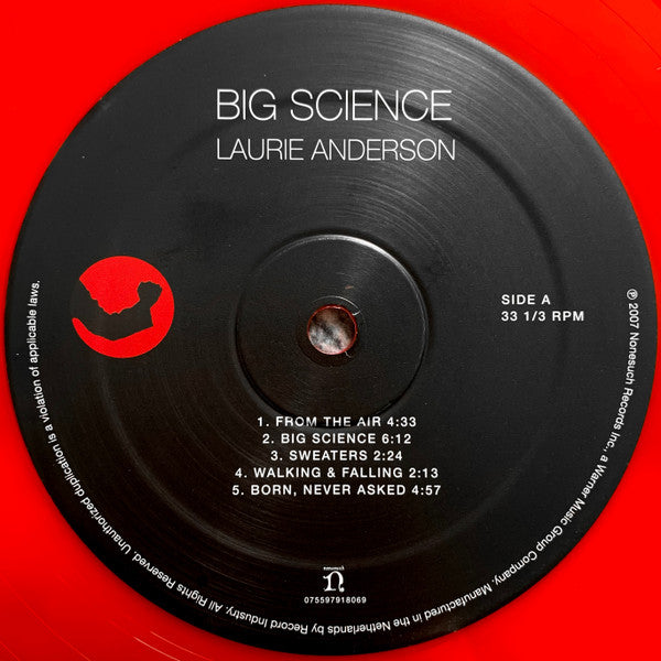 Laurie Anderson : Big Science (LP, Album, RE, RM, Red)