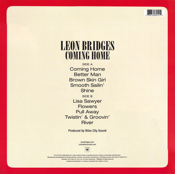 Leon Bridges : Coming Home (LP, Album, RP, 180)