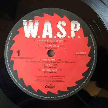 W.A.S.P. : W.A.S.P. (LP, Album)