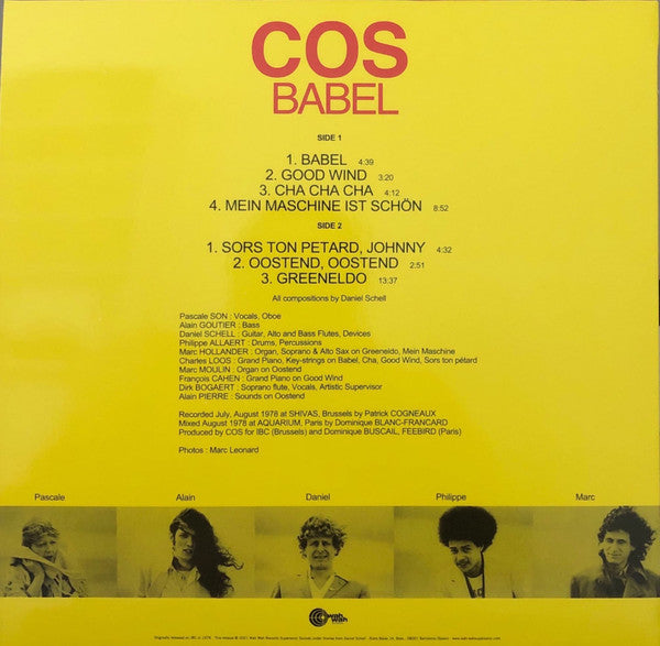 Cos (3) : Babel (LP, Album, RE)