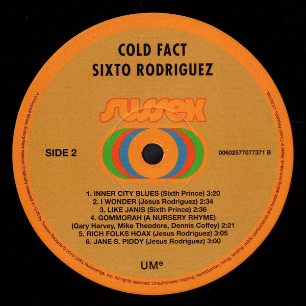 Rodriguez* : Cold Fact (LP, Album, RE)