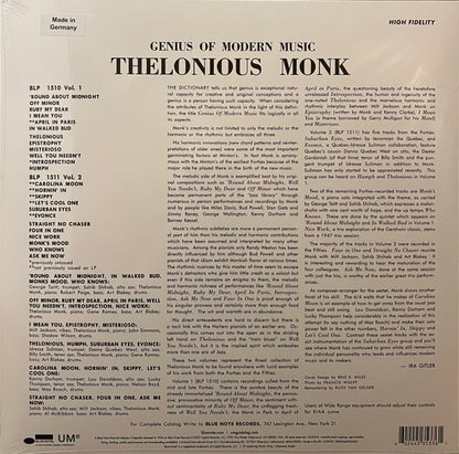 Thelonious Monk : Genius Of Modern Music (Volume One) (LP, Comp, Mono, RE, RM, 180)