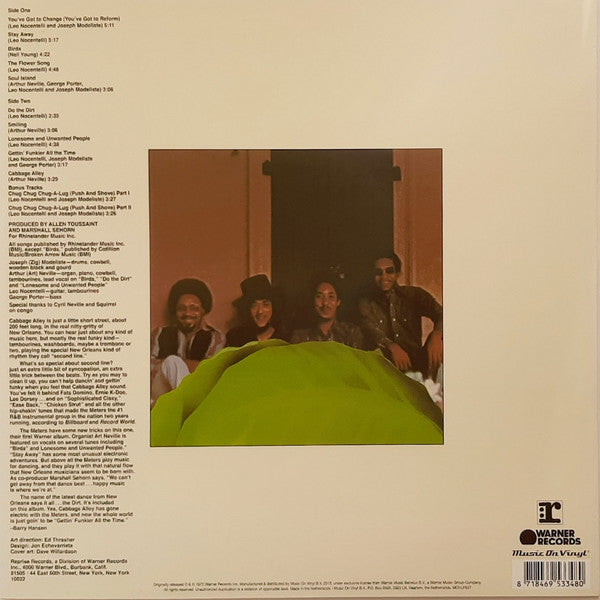 The Meters : Cabbage Alley (LP, Album, RE, 180)