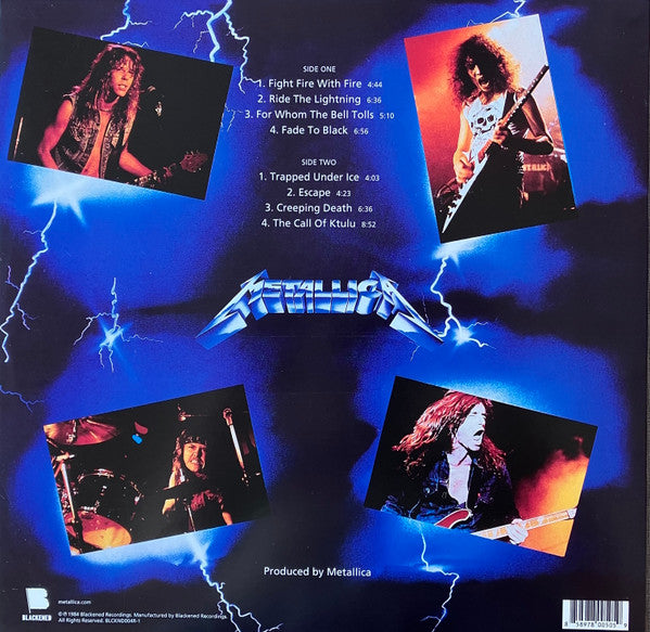 Metallica : Ride The Lightning (LP, Album, RE, RM)