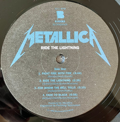 Metallica : Ride The Lightning (LP, Album, RE, RM)