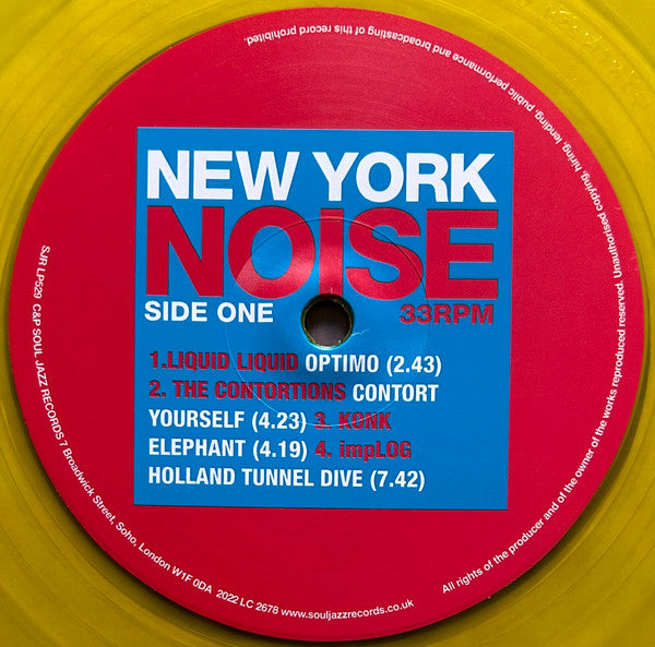 Various : New York Noise (Dance Music From The New York Underground 1977-1982) (2xLP, RSD, Comp, Ltd, Yel)