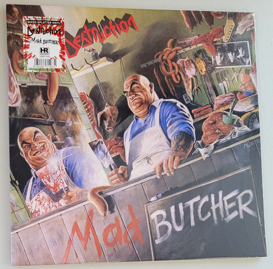 Destruction : Mad Butcher (12", MiniAlbum, Ltd, RE, RP, Whi)