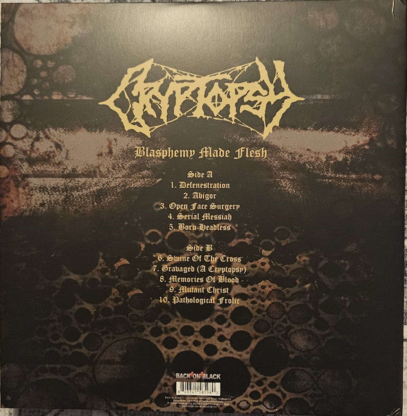 Cryptopsy : Blasphemy Made Flesh (LP, RE, Cle)