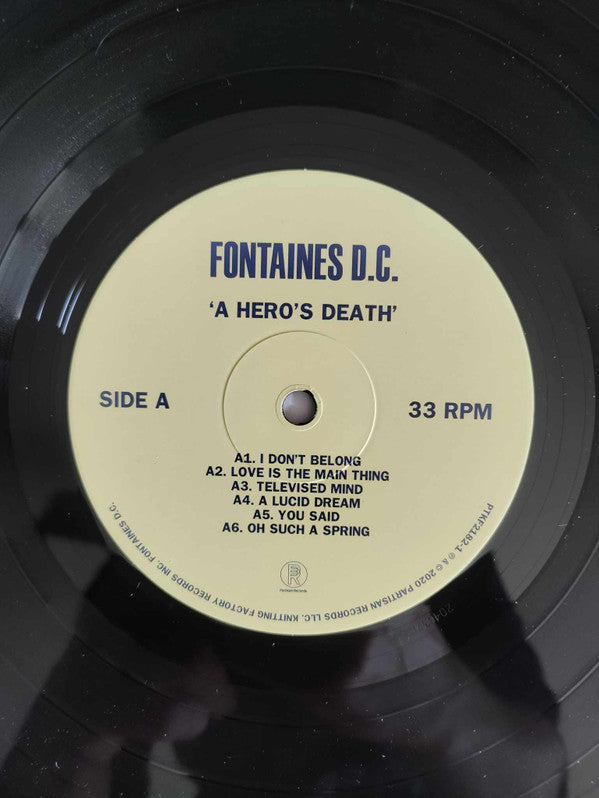 Fontaines D.C. : A Hero's Death (LP, Album, RP)