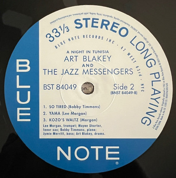 Art Blakey & The Jazz Messengers : A Night In Tunisia (LP, Album, RE, 180)