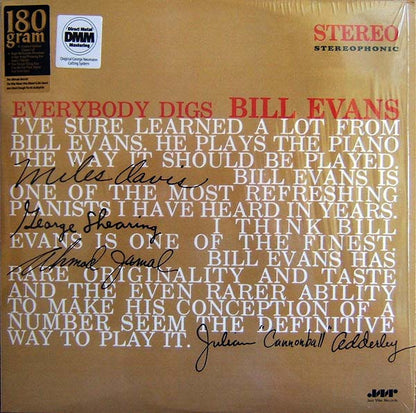 Bill Evans : Everybody Digs Bill Evans (LP, Album, Ltd, RE, RM, 180)