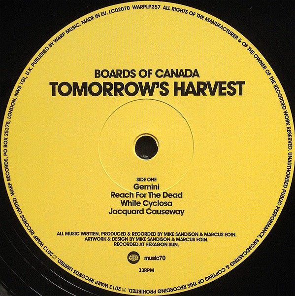 Boards Of Canada : Tomorrow's Harvest (2xLP, Album)