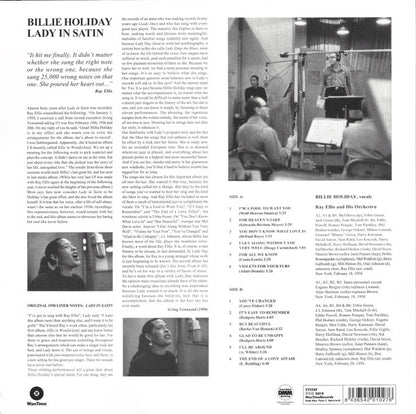 Billie Holiday With Ray Ellis And His Orchestra : Lady In Satin (LP, Album, Ltd, RE, RM, 180)