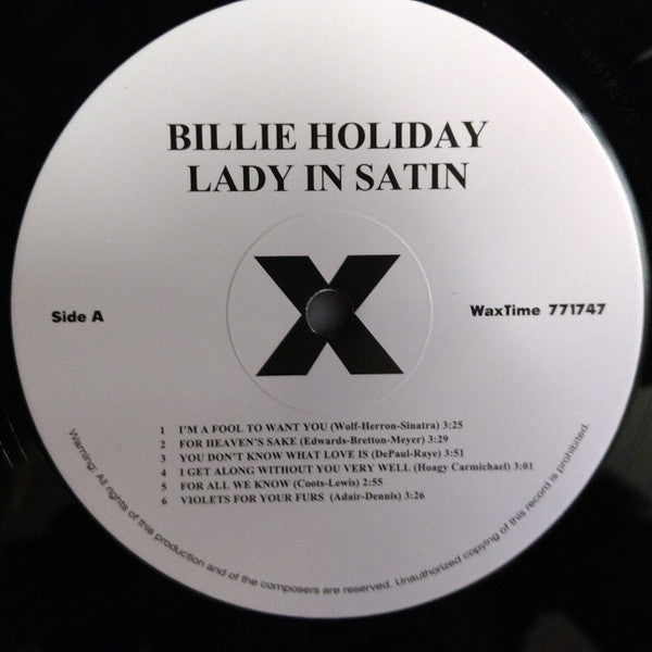 Billie Holiday With Ray Ellis And His Orchestra : Lady In Satin (LP, Album, Ltd, RE, RM, 180)