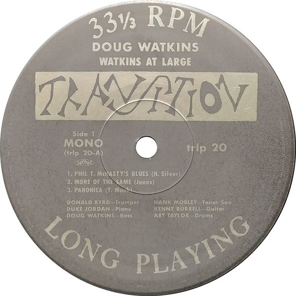 Doug Watkins : Watkins At Large (LP, Album, Mono, Ltd, RE)