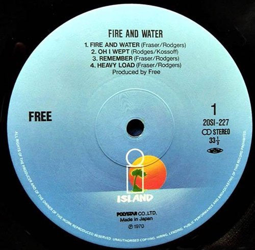 Free : Fire And Water (LP, Album, RE)