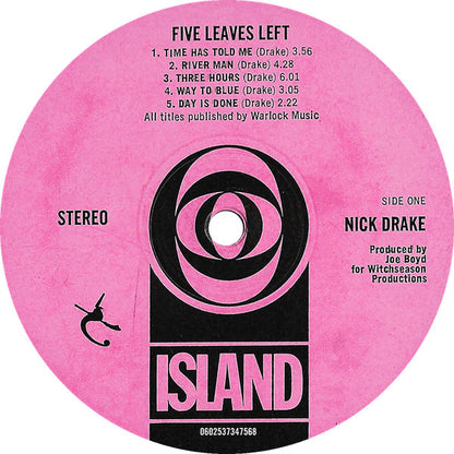 Nick Drake : Five Leaves Left (LP, Album, RE, RM, 180)