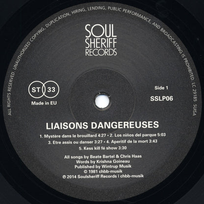 Liaisons Dangereuses : Liaisons Dangereuses (LP, Album, RE, RM)