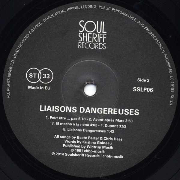 Liaisons Dangereuses : Liaisons Dangereuses (LP, Album, RE, RM)