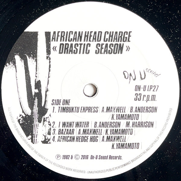 African Head Charge : Drastic Season (LP, Album, RE)