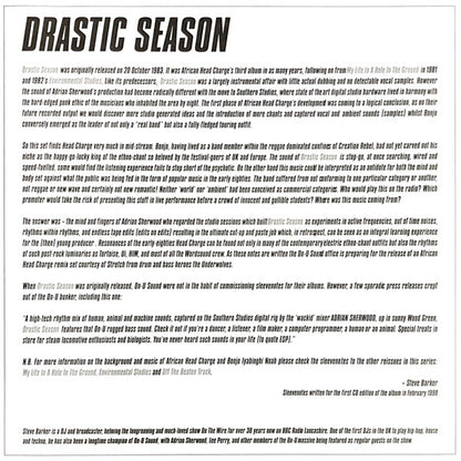 African Head Charge : Drastic Season (LP, Album, RE)