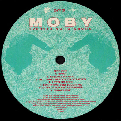 Moby : Everything Is Wrong (LP, Album, Ltd, RE, 180)