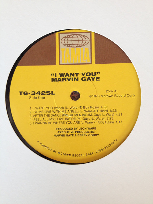 Marvin Gaye : I Want You (LP, Album, RE, 180)