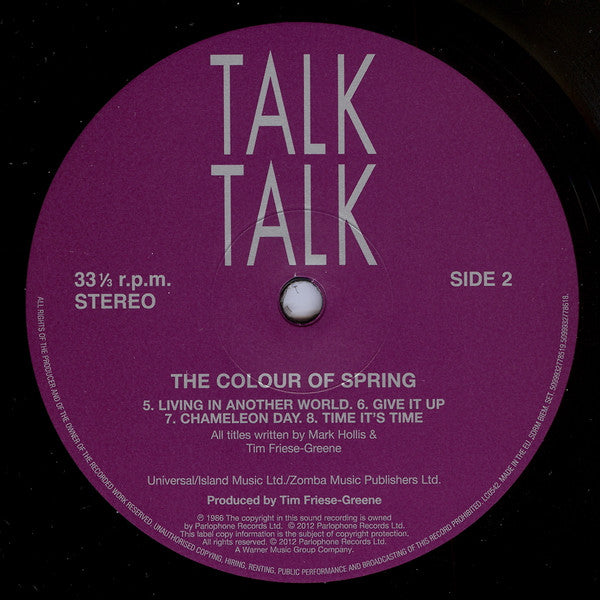 Talk Talk : The Colour Of Spring (LP, Album, RE, 180 + DVD-V, Album, RE, NTSC)