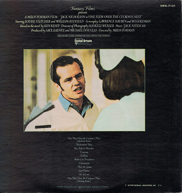 Jack Nitzsche : Soundtrack Recording From The Film : One Flew Over The Cuckoo's Nest (LP, Gat)