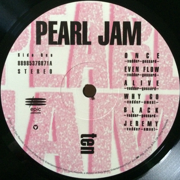 Pearl Jam : Ten (LP, Album, RE)