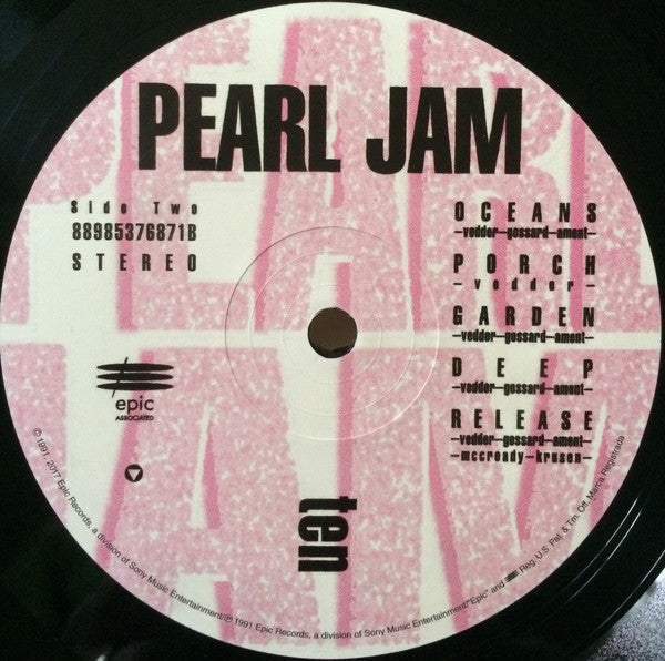 Pearl Jam : Ten (LP, Album, RE)