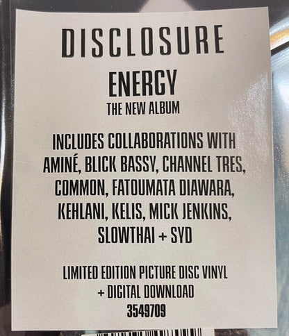 Disclosure (3) : Energy (2xLP, Album, RSD, Ltd, Pic)