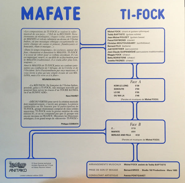 Ti-Fock* : Mafate (LP, Album, RE)