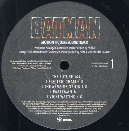 Prince : Batman™ (Motion Picture Soundtrack) (LP, Album, RE)