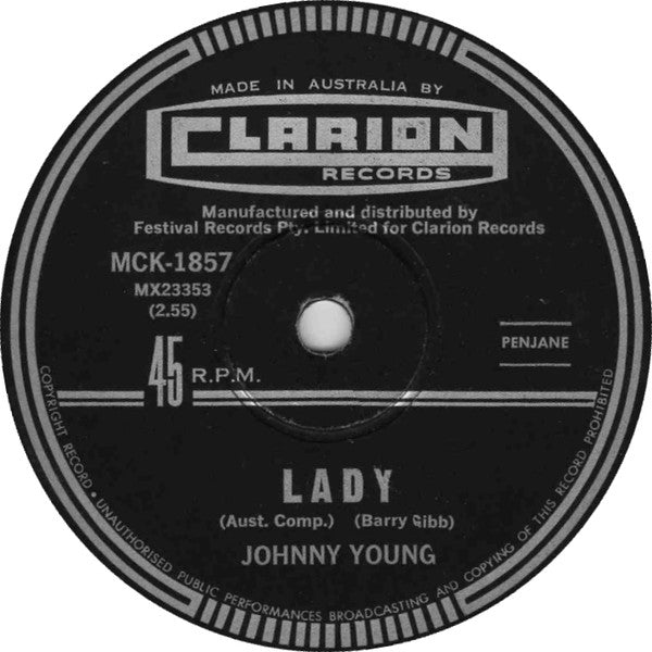 Johnny Young : Lady (7", Single)