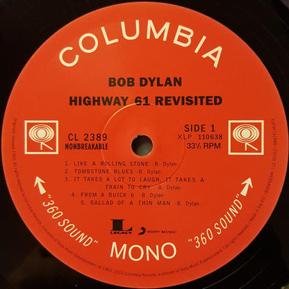 Bob Dylan : Highway 61 Revisited (LP, Album, Mono, RE, 180)