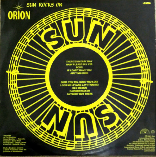 Orion (23) : Sun Rocks On (10", Album)